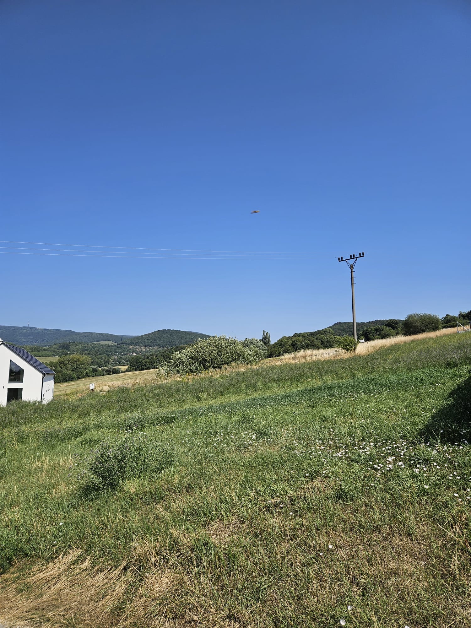Skutočný zelený svahovitý pozemok v Lubine s výhľadom na Biele Karpaty